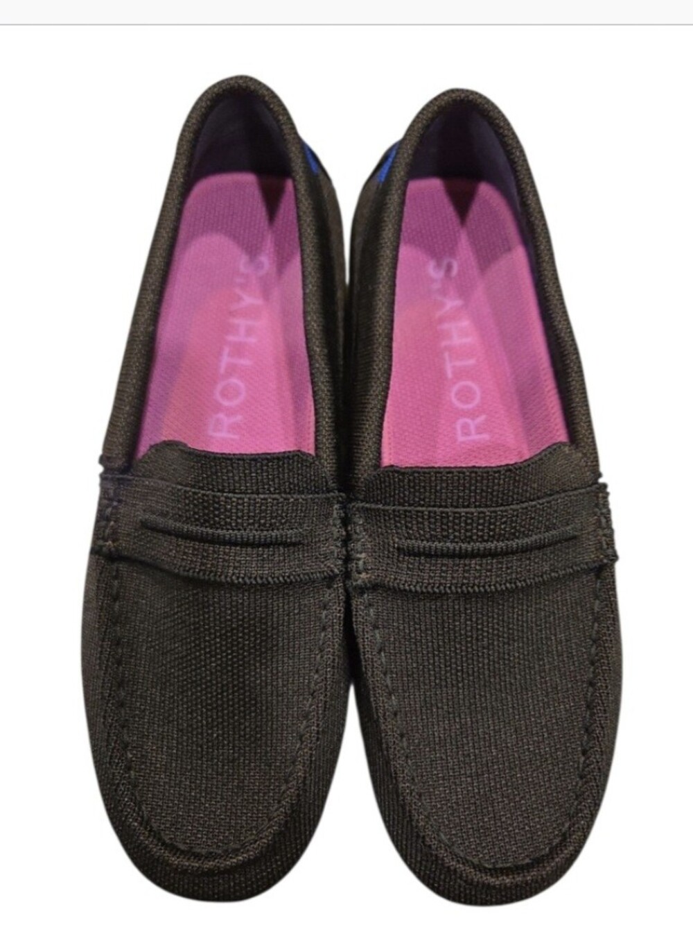 ROTHY 'S " THE DAILY DRIVER" SLIP- ON LOAFERS IN BLACK. SIZE 7.